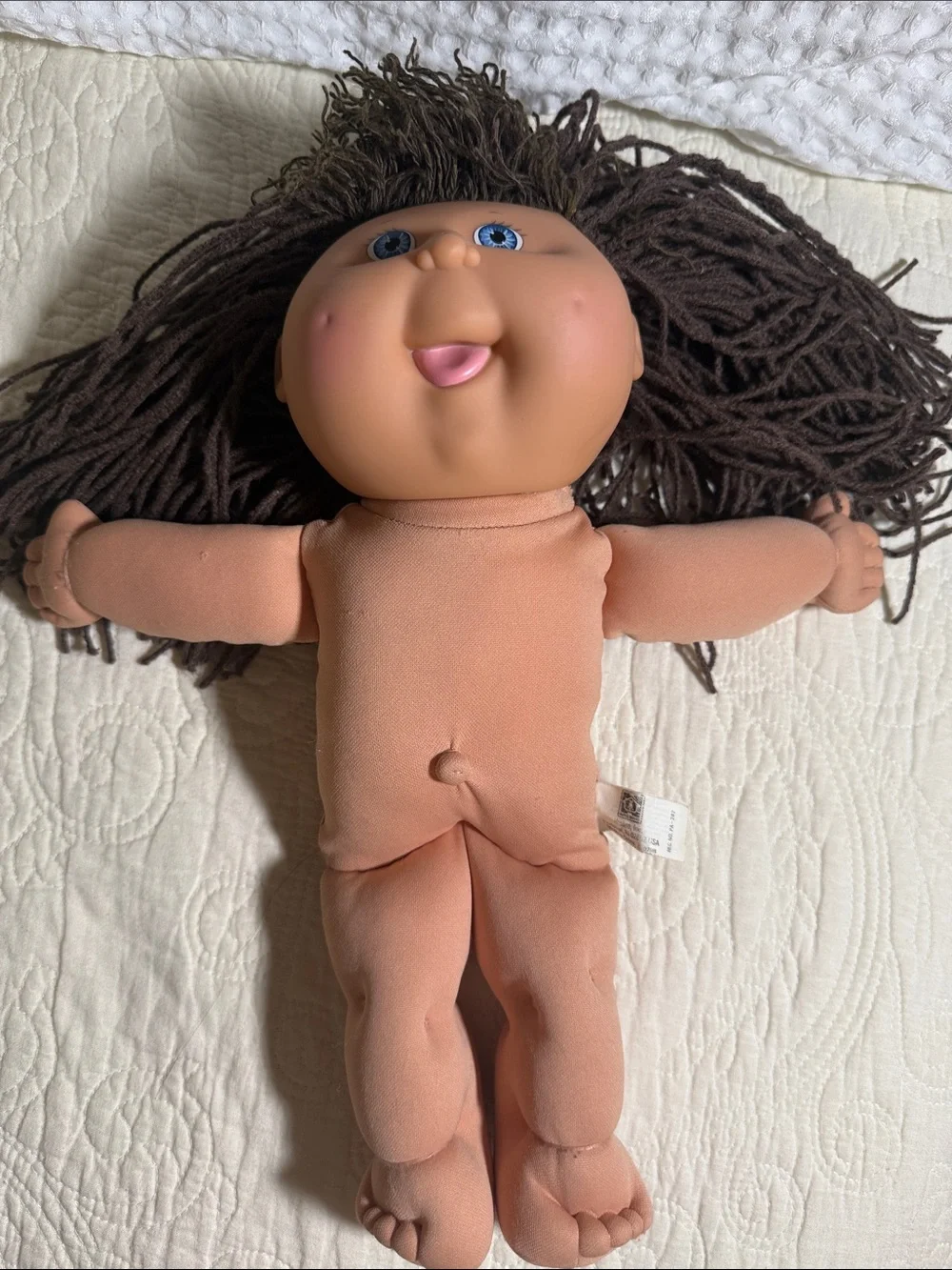 Vintage Cabbage Patch 1990 Pretty Crimp and Curl Brown-Haired First Edition Doll